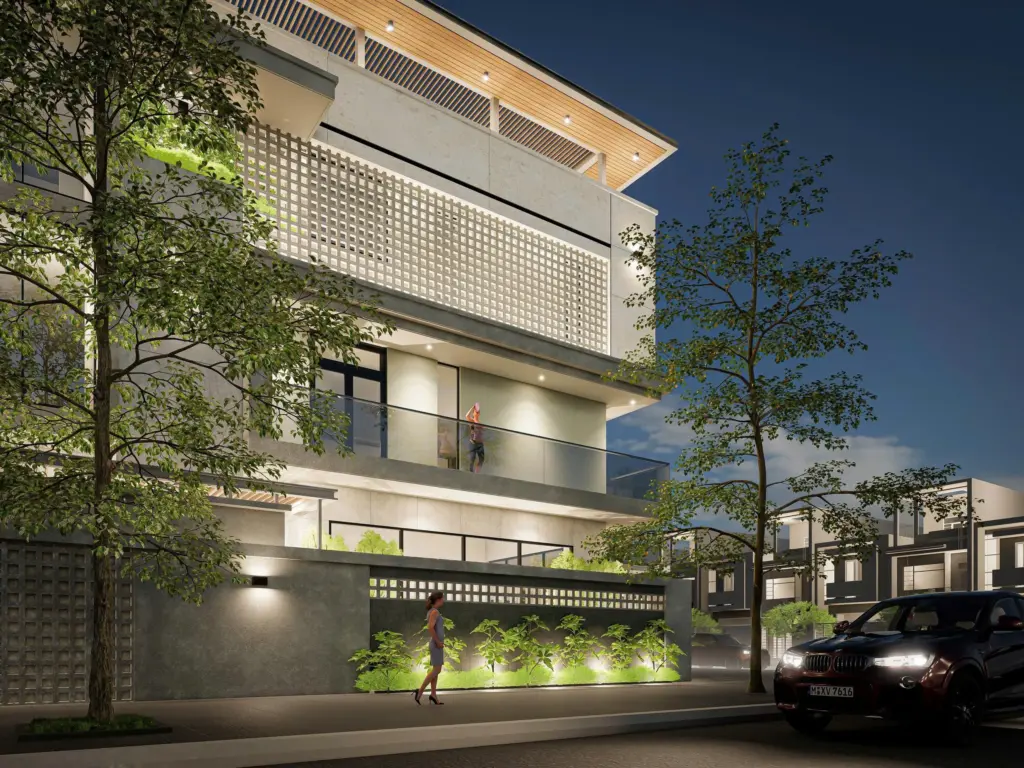 Nhà phố lô góc phong cách hiện đại