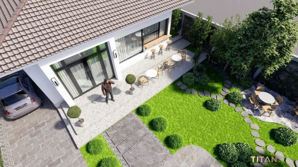 Biệt thự vườn mái nhật cho gia đình 3 thế hệ