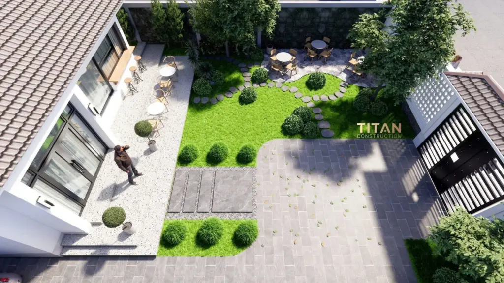 Biệt thự vườn mái nhật cho gia đình 3 thế hệ