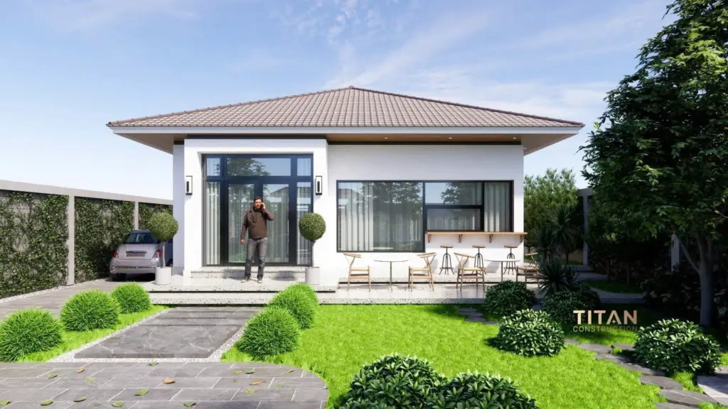 Biệt thự vườn mái nhật cho gia đình 3 thế hệ