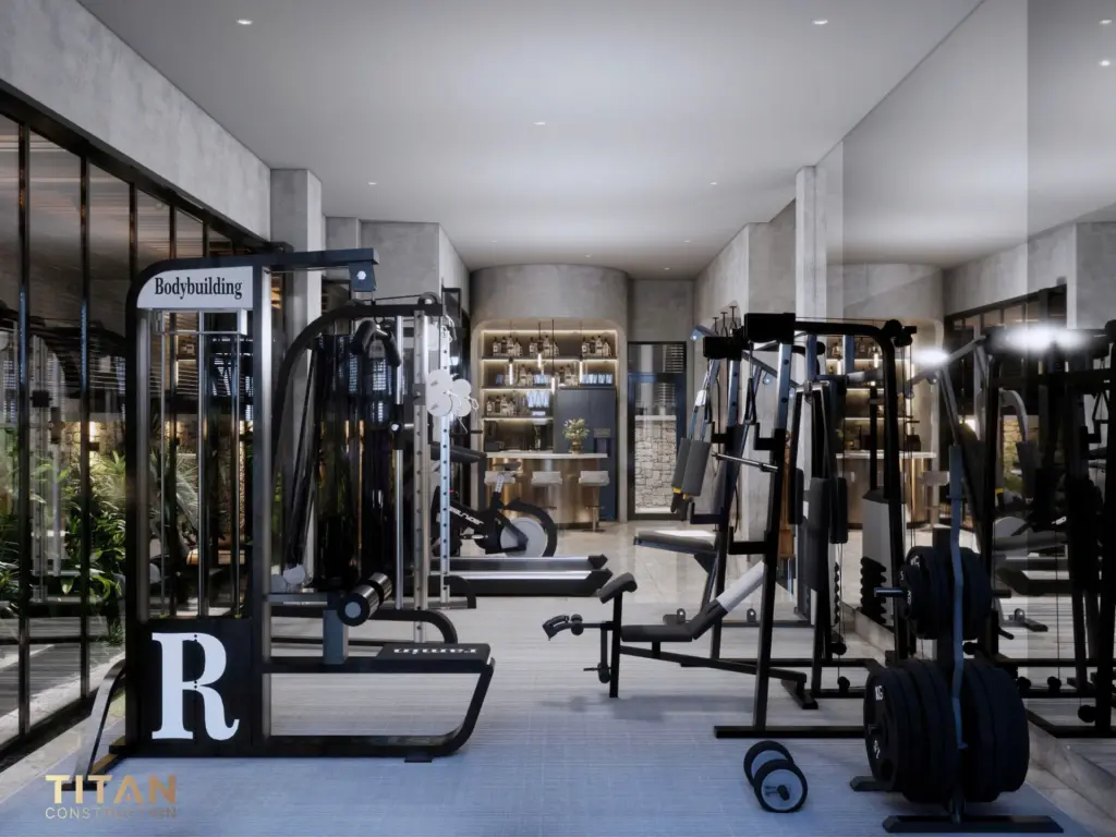 Cải tạo biệt thự song lập, kết hợp hài hòa không gian sinh hoạt và khu giải trí cao cấp với phòng gym riêng biệt