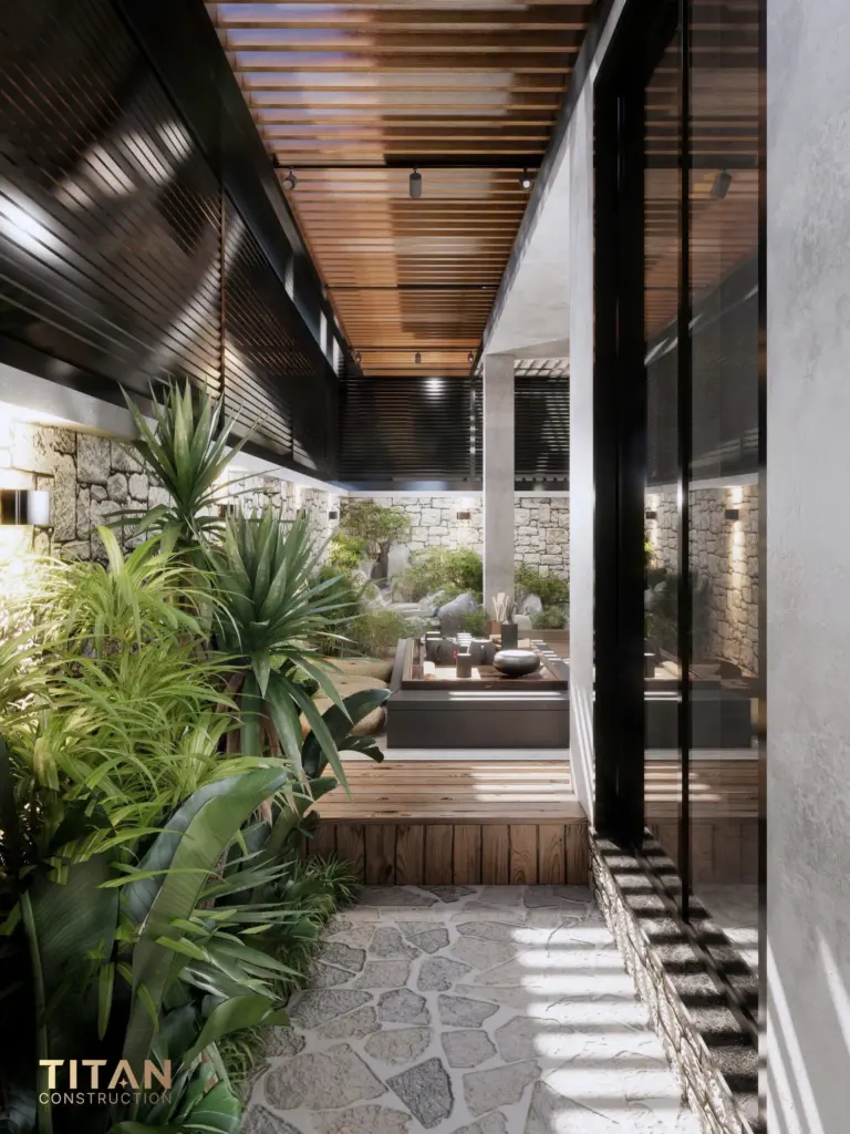 Cải tạo biệt thự song lập, kết hợp hài hòa không gian sinh hoạt và khu giải trí cao cấp với phòng gym riêng biệt