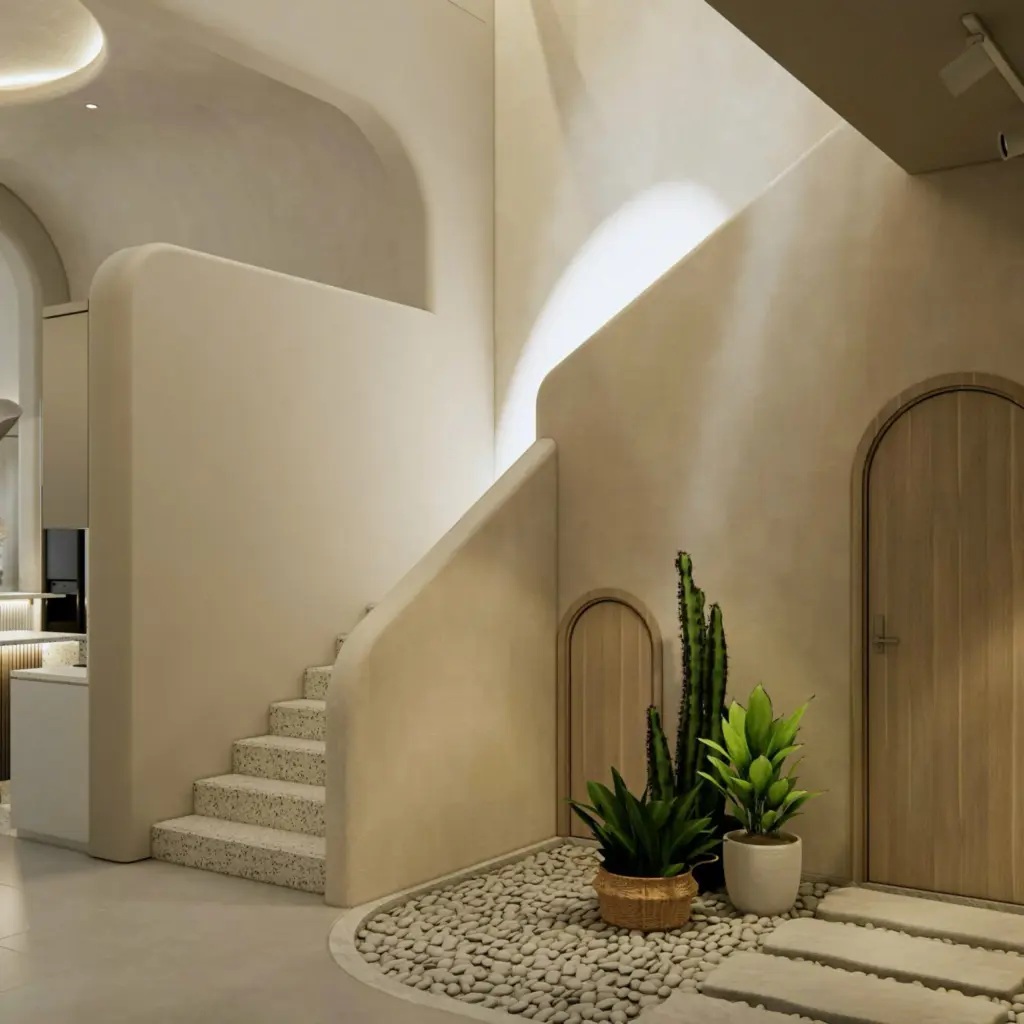 Nhà phố hiện đại mang phong cách Wabi-Sabi