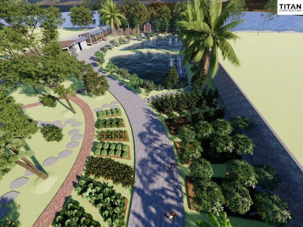 Nhà vườn kết hợp nuôi mô hình nhà vườn – ao cá – chuồng trại