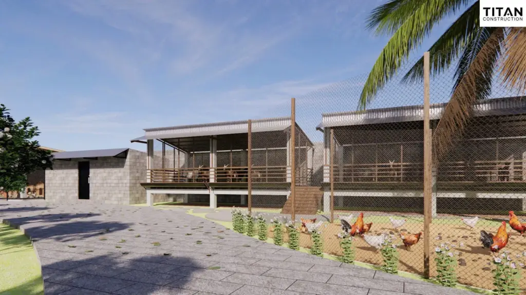 Nhà vườn kết hợp nuôi mô hình nhà vườn – ao cá – chuồng trại