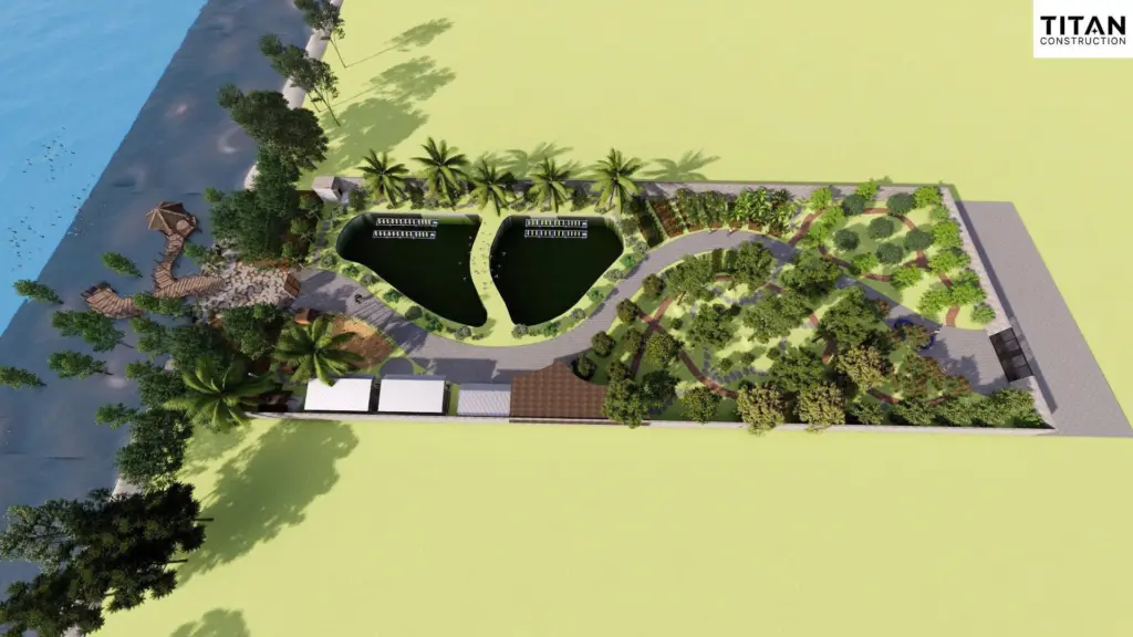 Nhà vườn kết hợp nuôi mô hình nhà vườn – ao cá – chuồng trại